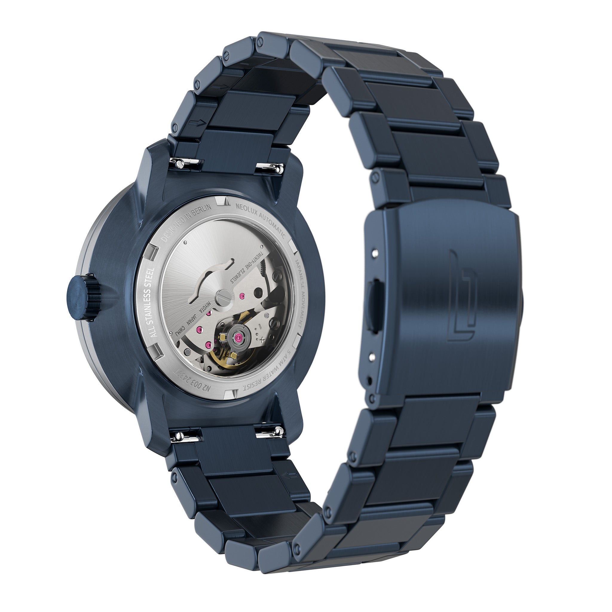 Neolux Day Date Blue Rose Gold - Lilienthal Berlin