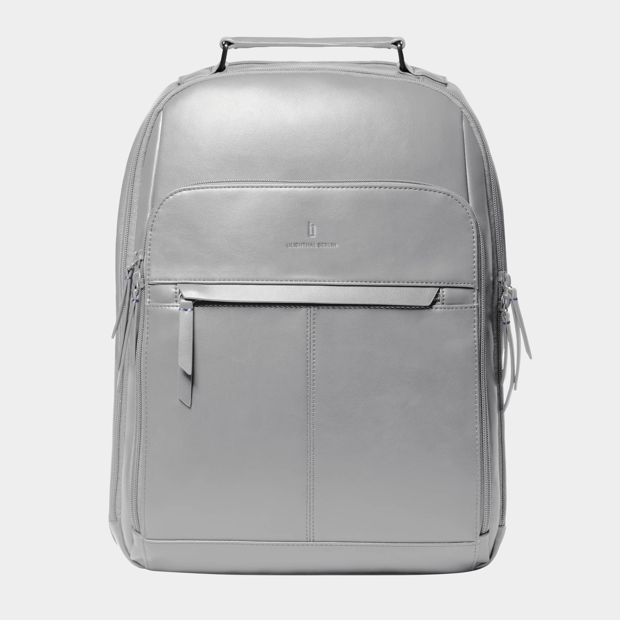 Essential Backpack Cactus Leather Light Grey - Lilienthal Berlin