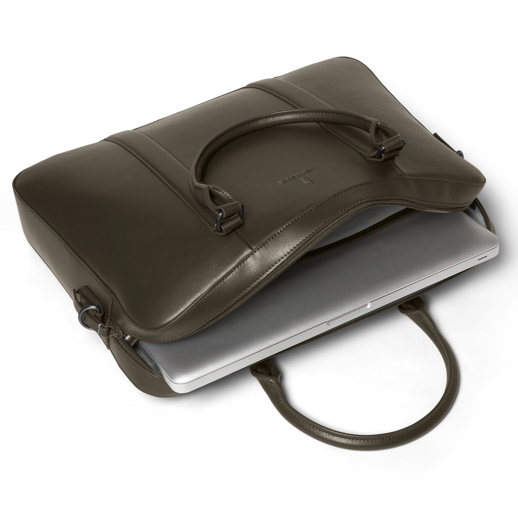 Classic Briefcase Cactus Leather Khaki - Lilienthal Berlin