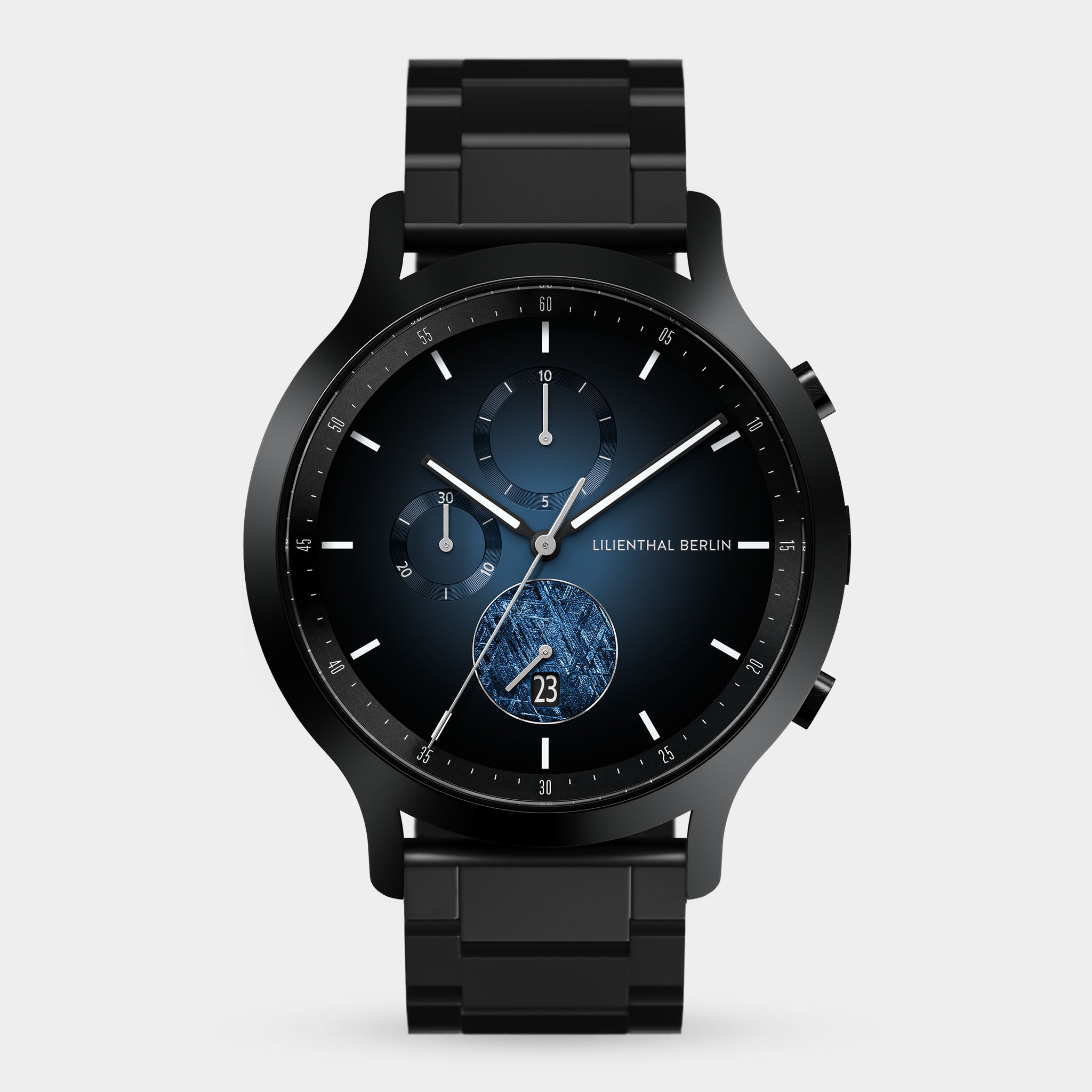 Chronograph Meteorite IV Stainless steel Black Matte – Lilienthal