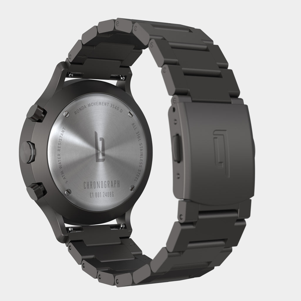 Chronograph – Dark Silver White