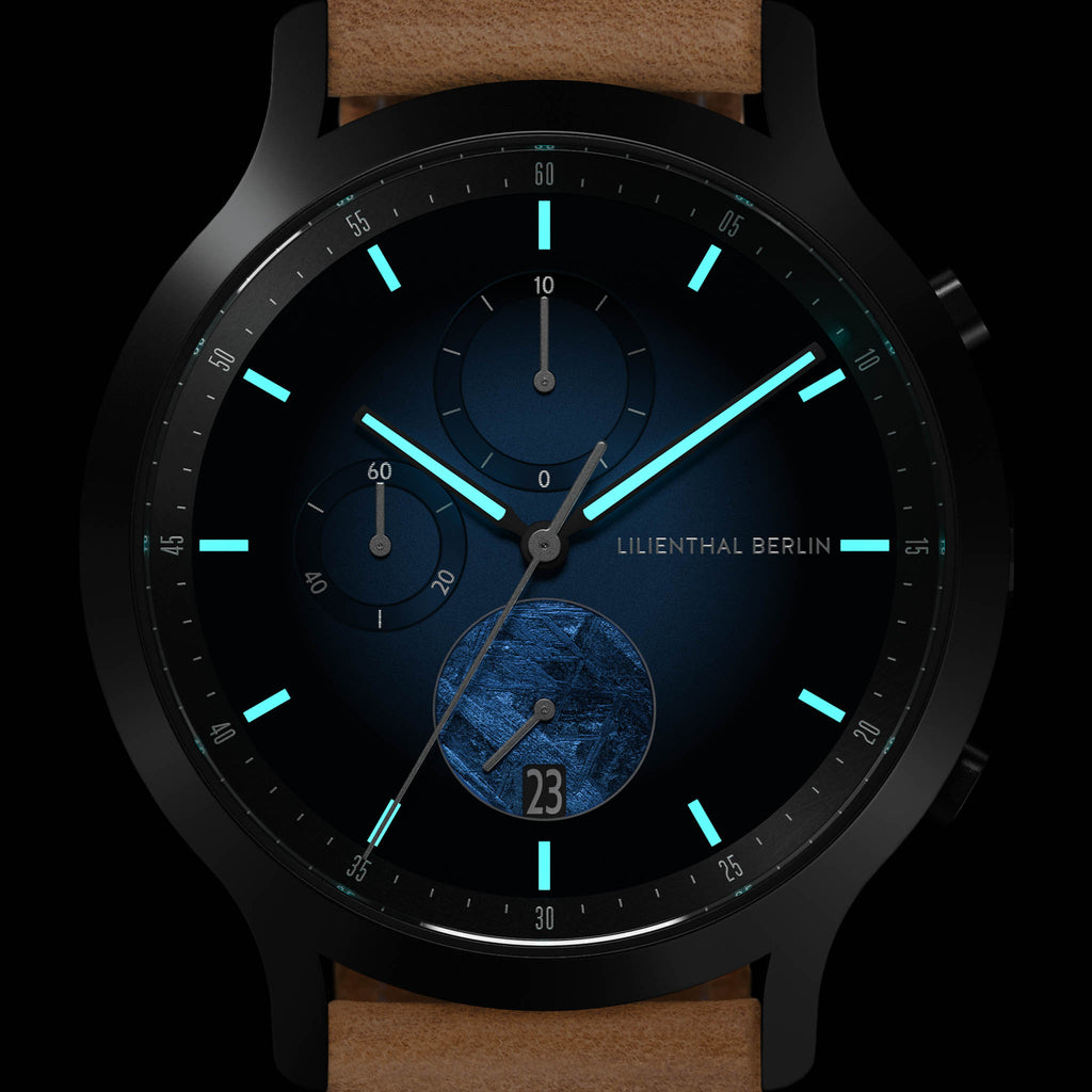Chronograph Meteorite – Blue Flare