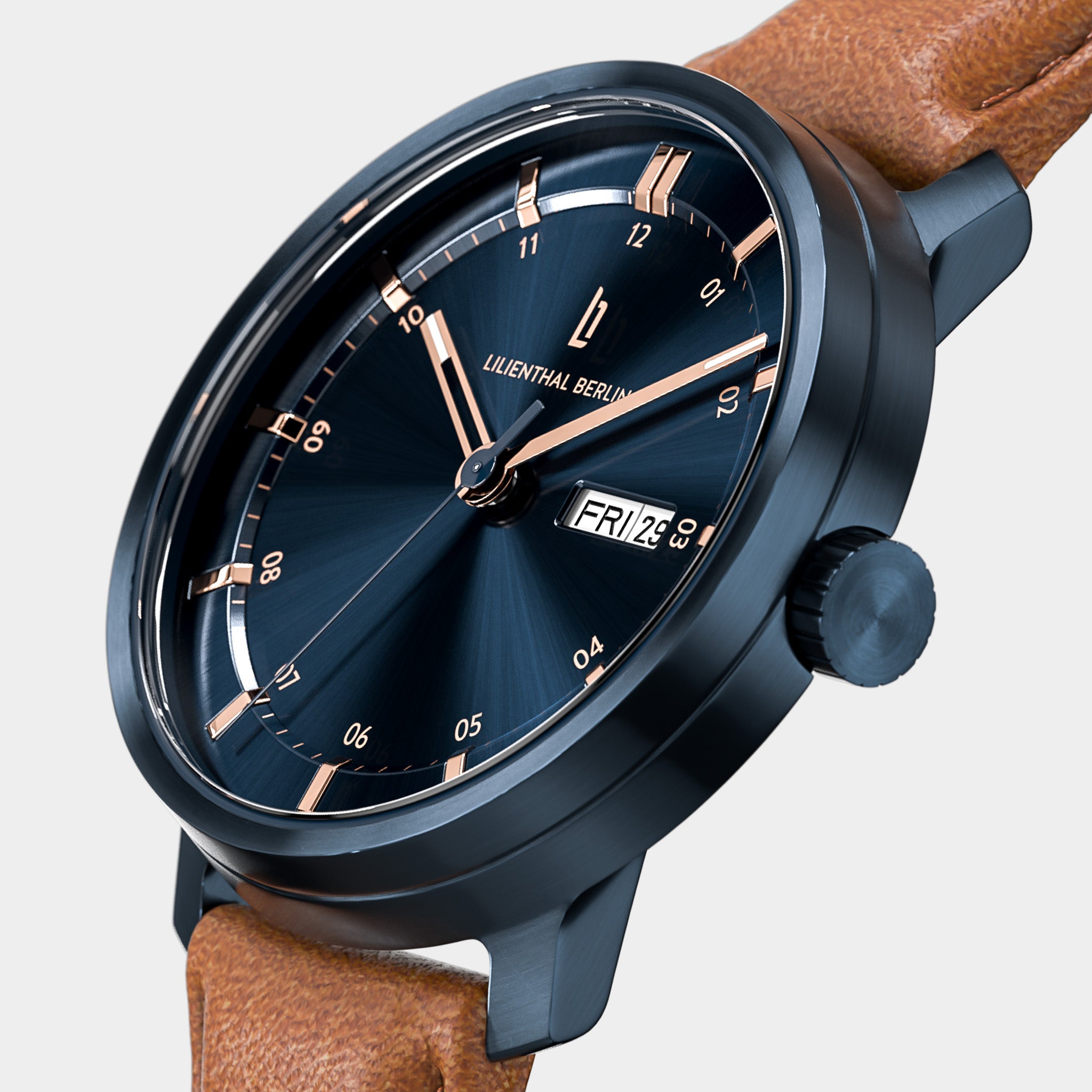 Neolux Day Date – Blue Rose Gold