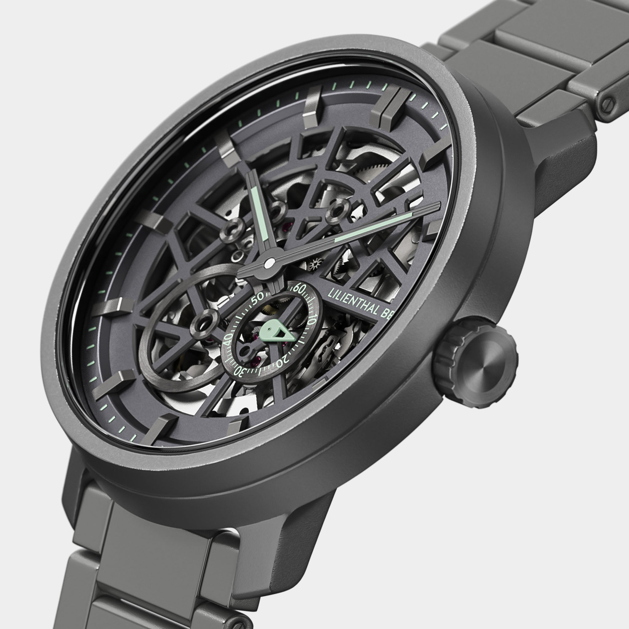 Watch – Neolux Skeleton – Gray – Stainless Steel | Lilienthal Berlin