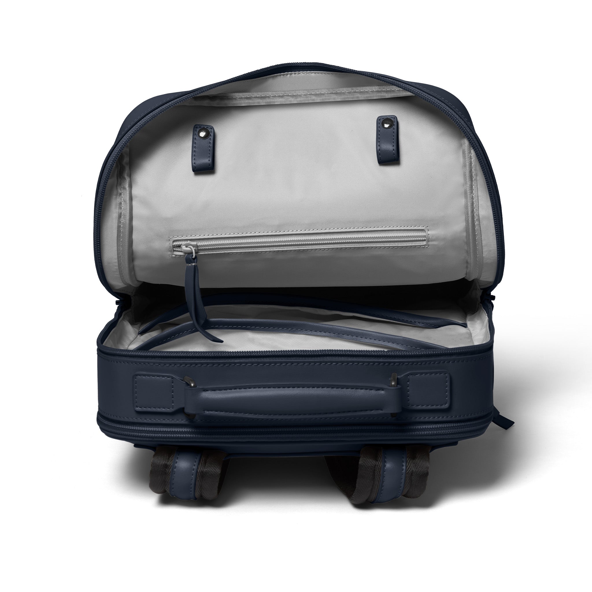 Minimalist Backpack Cactus Leather Navy Blue - Lilienthal Berlin