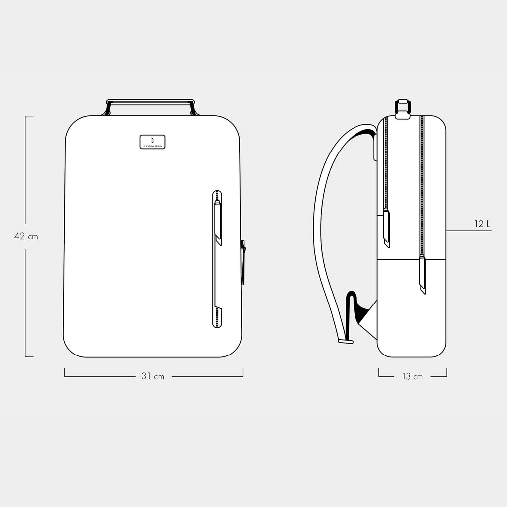 Minimalist Backpack Cactus Leather Khaki - Lilienthal Berlin