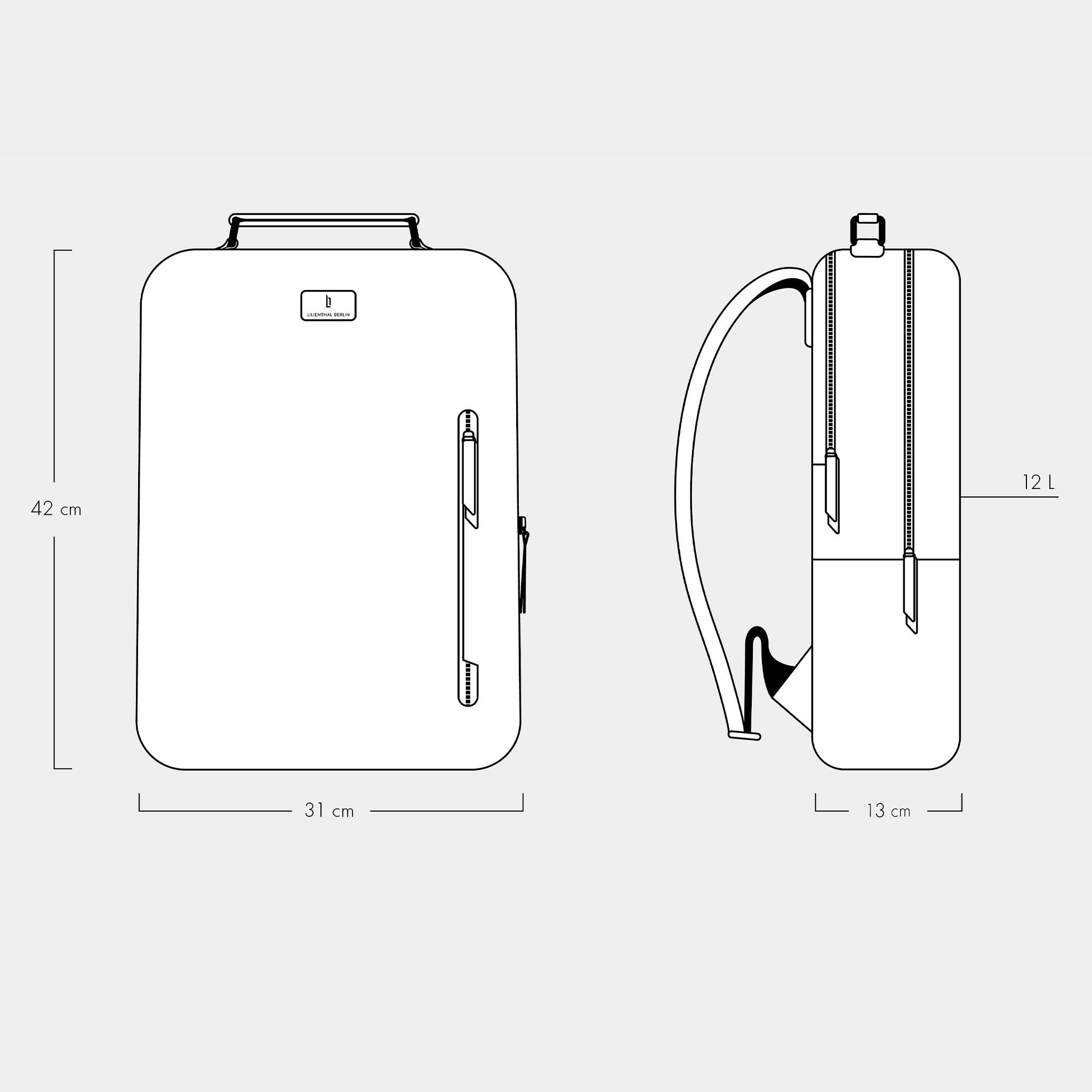 Minimalist Backpack Cactus Leather Khaki - Lilienthal Berlin