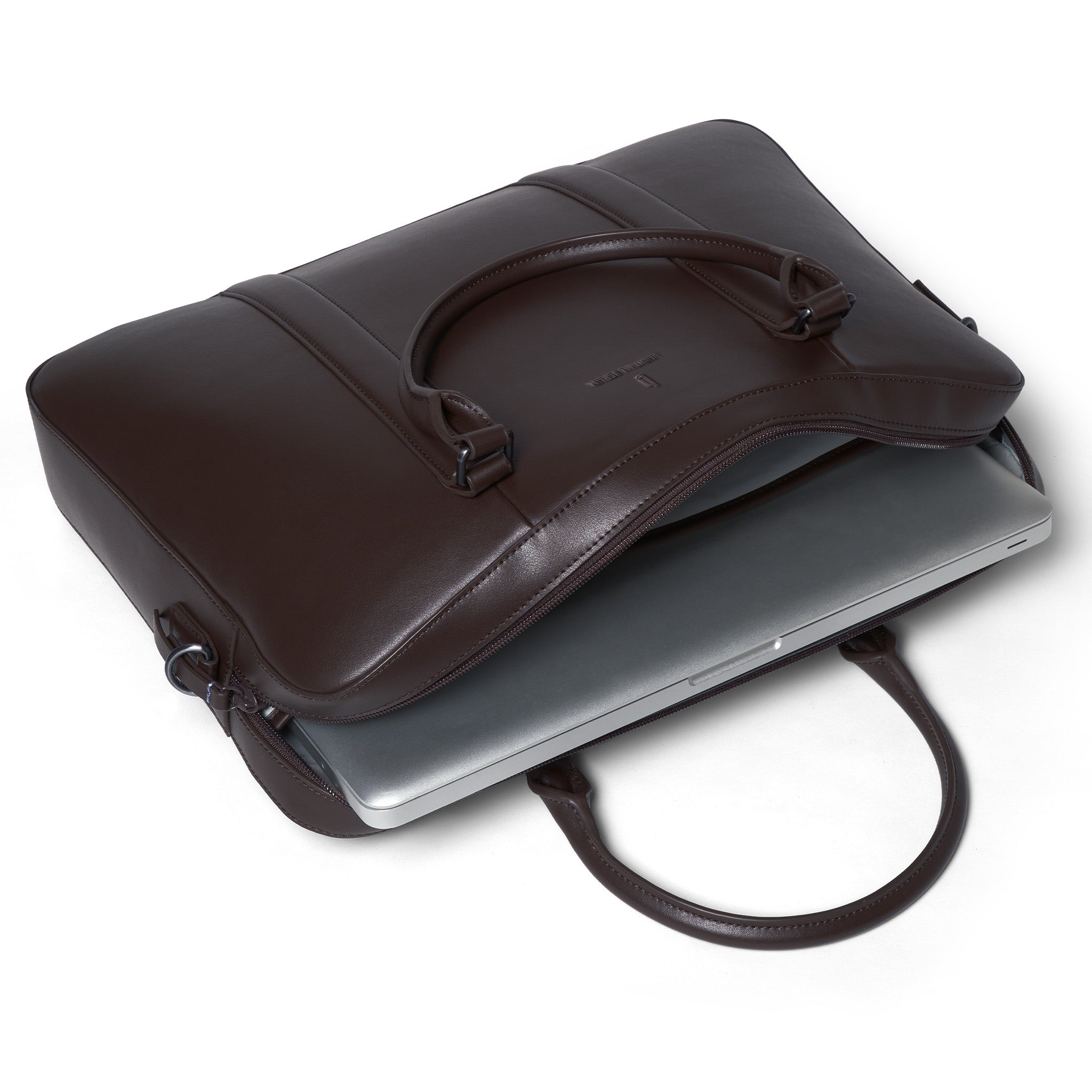 Classic Briefcase Cactus Leather Dark Brown - Lilienthal Berlin