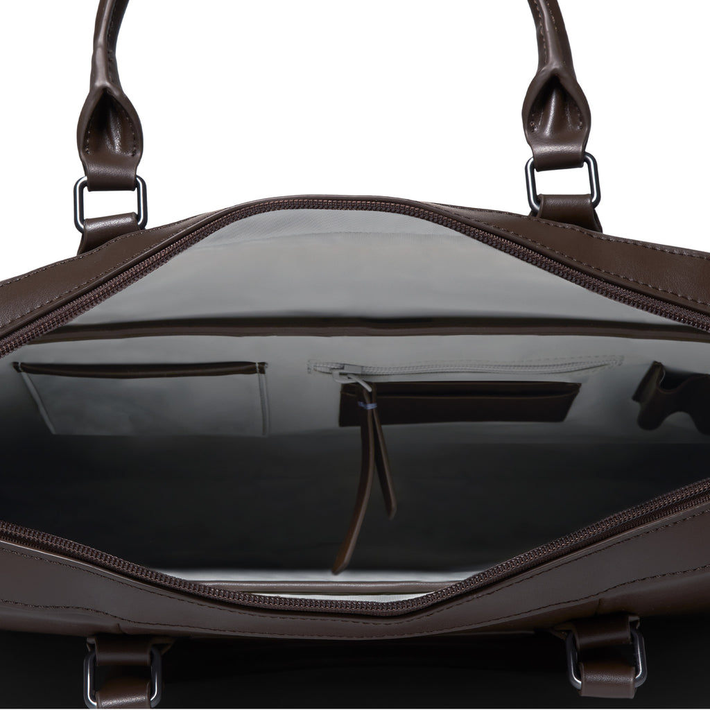 Classic Briefcase Cactus Leather Dark Brown - Lilienthal Berlin