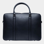 Classic Briefcase Cactus Leather Navy Blue - Lilienthal Berlin