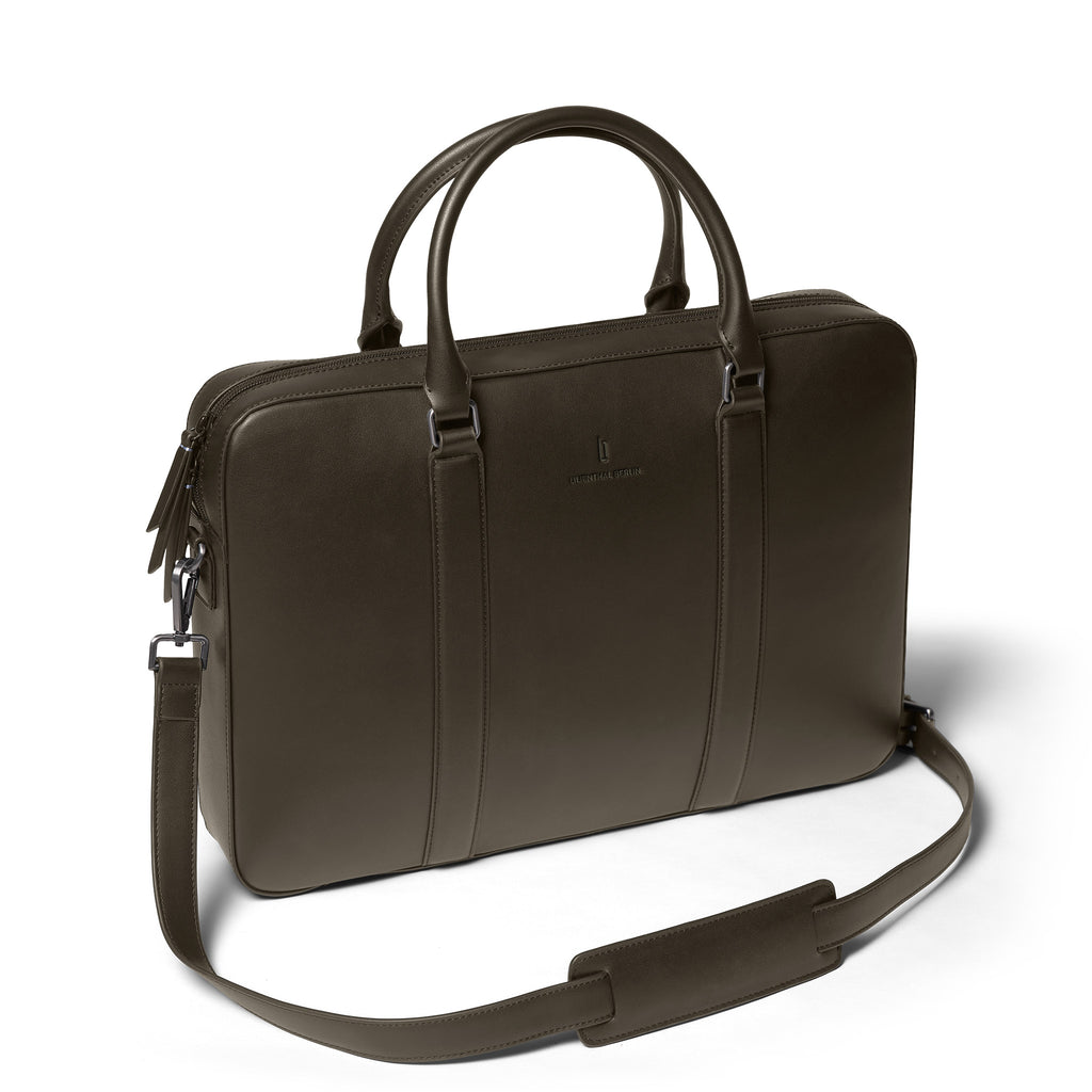 Classic Briefcase Cactus Leather Khaki - Lilienthal Berlin